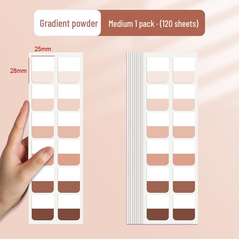 High-Value Gradient Color Translucent Index Stickers - Writable Memo and Bookmark with Strong Adhesion.