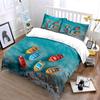 Colorful Boats Ocean Print Decor Soft Comfortable Duvet Cover Bedding Set Included 1*Duvet Cover & 2*Pillowcases gift