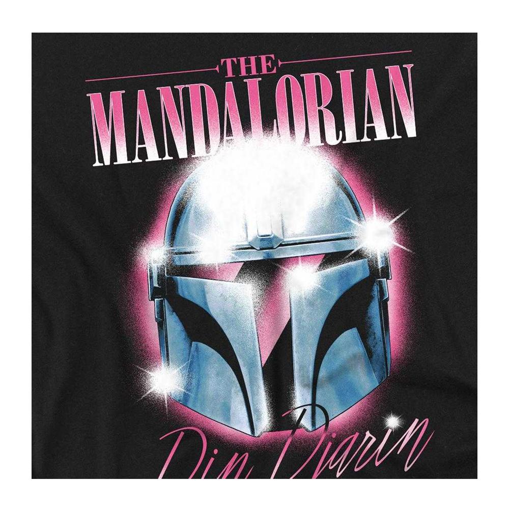 Star Wars: The Mandalorian Unisex Adult Din Djarin 80 S Helmet Long-Sleeved T-Shirt