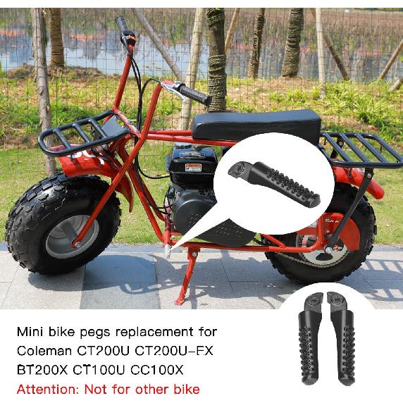 YOXUFA Mini Bike Foot Pegs Kit Replacement For Coleman Minibike CT200U CT200U-EX BT200X CT100U CC100X 97Cc 100Cc 3.0Hp 196Cc 200Cc 6.5Hp Powersports