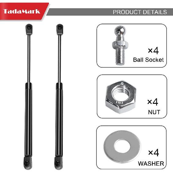 C16-09209 16 Inch 38lb/169N Gas Strut Shock Spring 15.7in Lift Support for Leer A.R.E Camper Shell Truck Cap Leer Topper Window Rear Glass Door Hatch