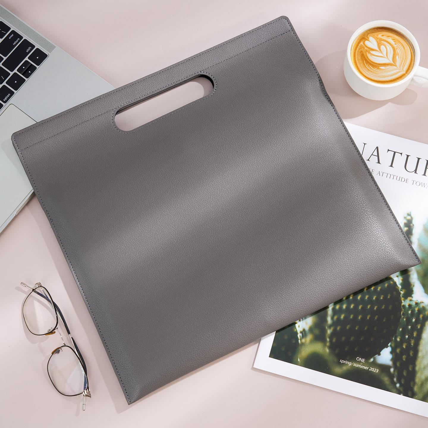 

A4 Waterproof Leather Magnetic Portable Document & Computer Bag