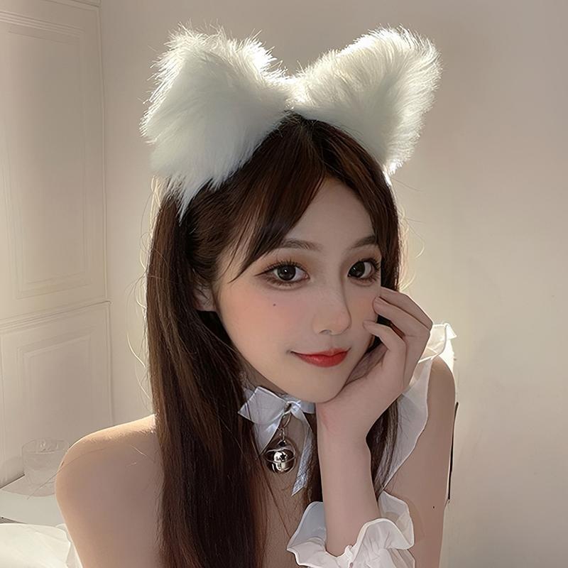 Wolf/Cat Ear Headband Cosplay Unisex Lingerie Plush Animal Ear Headband Accessories
