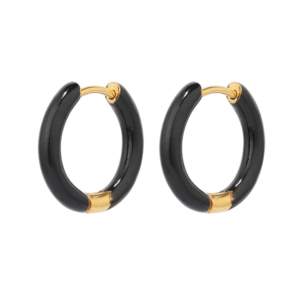 1 Pair Stainless Steel Candy Color Enamel Hoop Earrings Women Kids Earrings Gifts Fashion Children Jewelry Huggie Wholesale