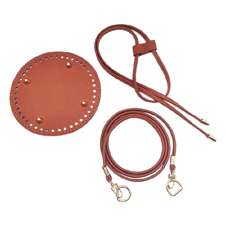 DIY Leather Handbag Making Kit Pu Leather Craft Sewing Bag Material Leather Knitting Crochet Making Set with Bag Bottom