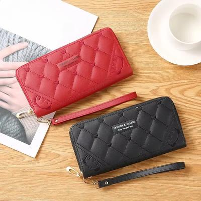 Cartera larga para mujer, de piel sintética, tarjetero, gran capacidad, con cierre de cremallera, monedero, organizador de múltiples tarjetas, bolso de mano para teléfono móvil