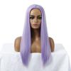 Fiore di Tessuto Multicolore Capelli Lunghi Lisci Parrucca Sintetica da Donna Set