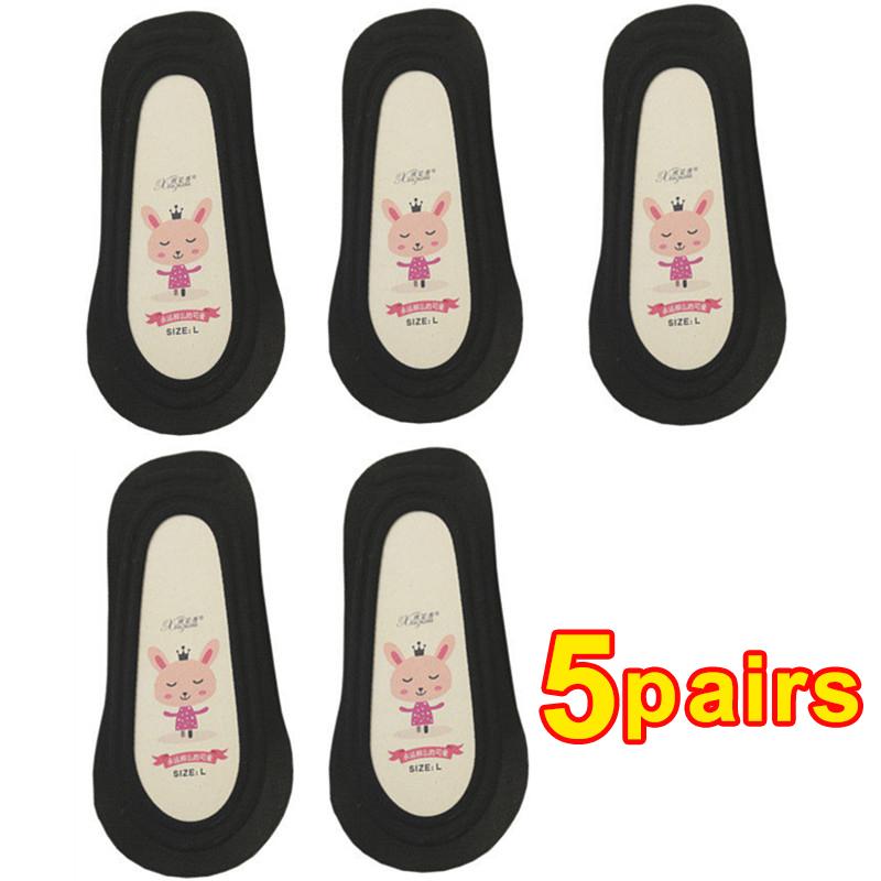 5 Pares Meias de Silicone Antiderrapantes Invisíveis No Show Verão Ultra-finas Respiráveis Meia Sapato Chinelos Meias de Seda de Gelo Corte Baixo Barco