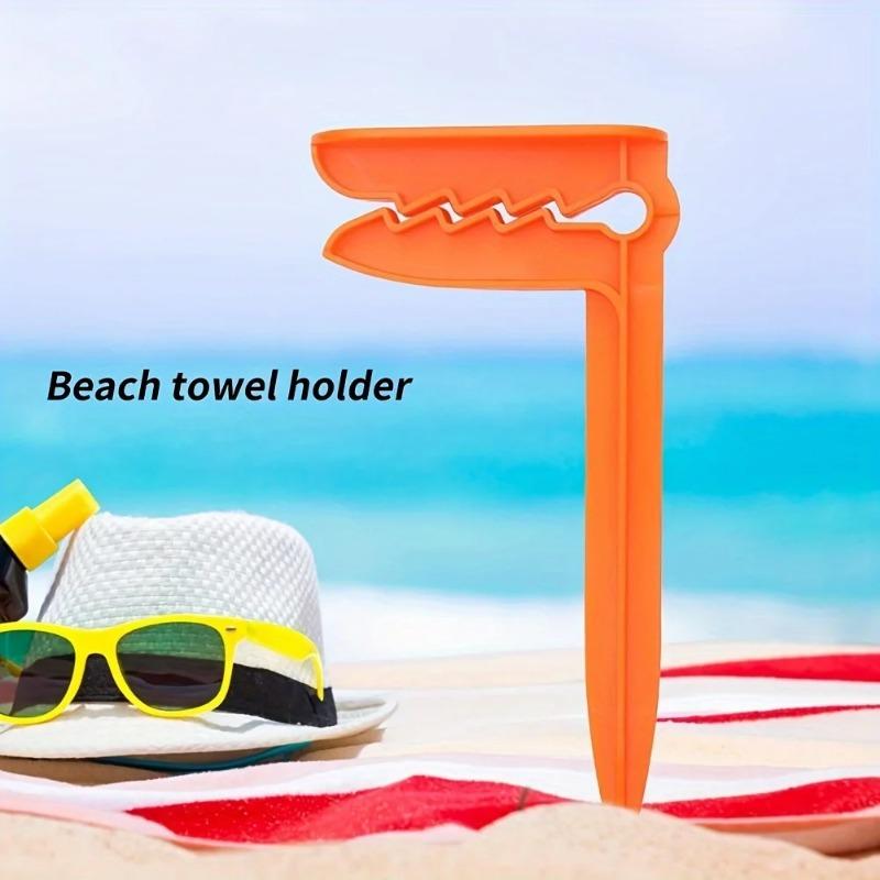 4Pcs Beach Towel Clip Camping Mat Clip Outdoor Decor Clothespins Sheet Holder Towel Clamp Clothes Pegs Tent Clips Random Color