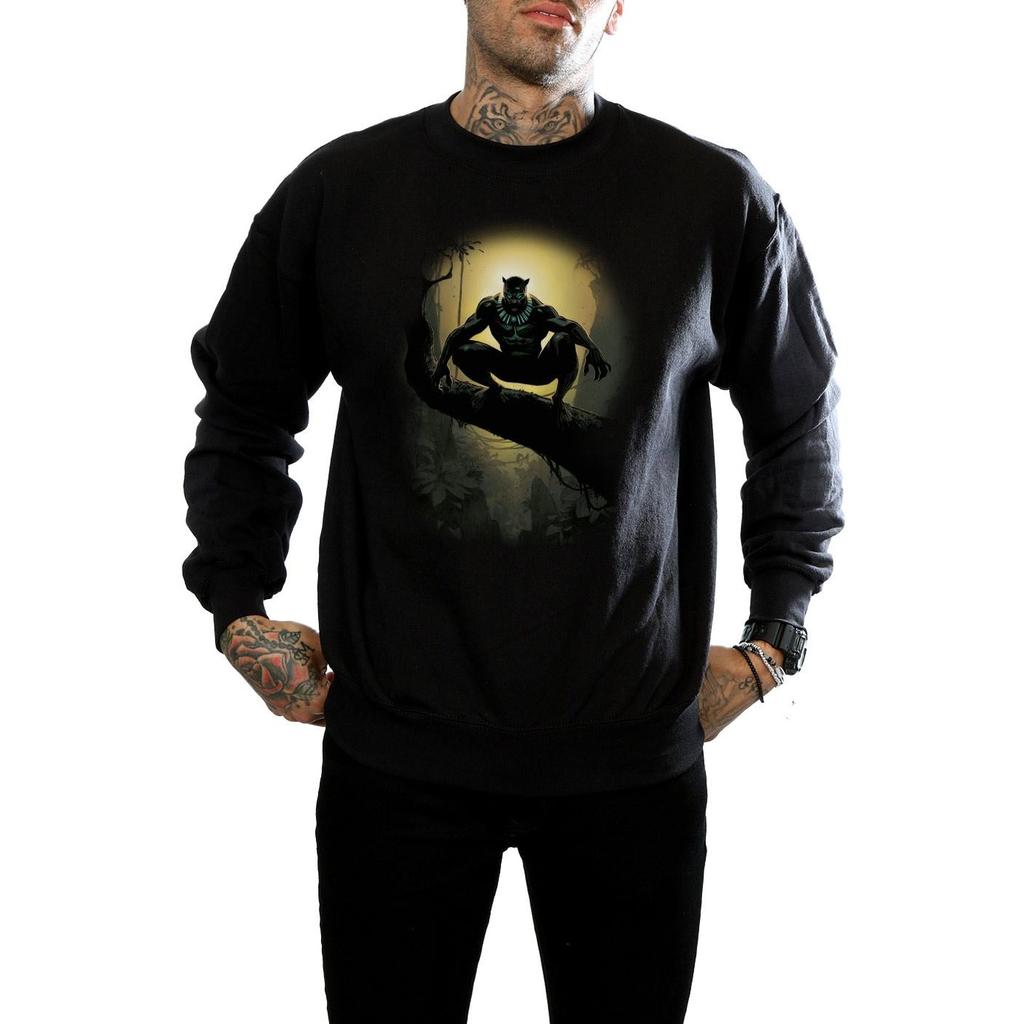 Marvel Mens Black Panther Crouching Sweatshirt