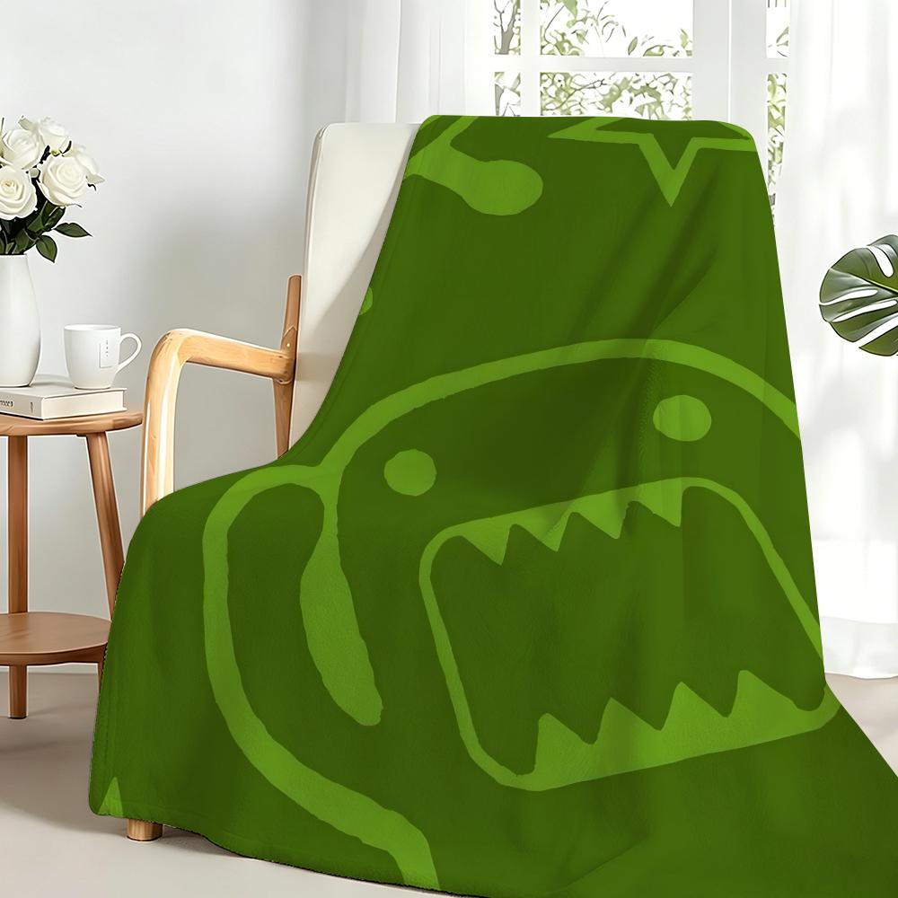 Character D-Domo-kuns Throw Flannel Blanket Perfect for Sofa Office Bed Travel Sleep Read Relax Camping four season use