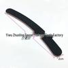 Curved Nail File Red Heart Rubber Board with Black Sandpaper - Wear-Resistant Banana Polishing Stick for Manicure Nail Art