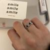 New dark retro ring black hip hop cool love opening girl ins simple niche ring