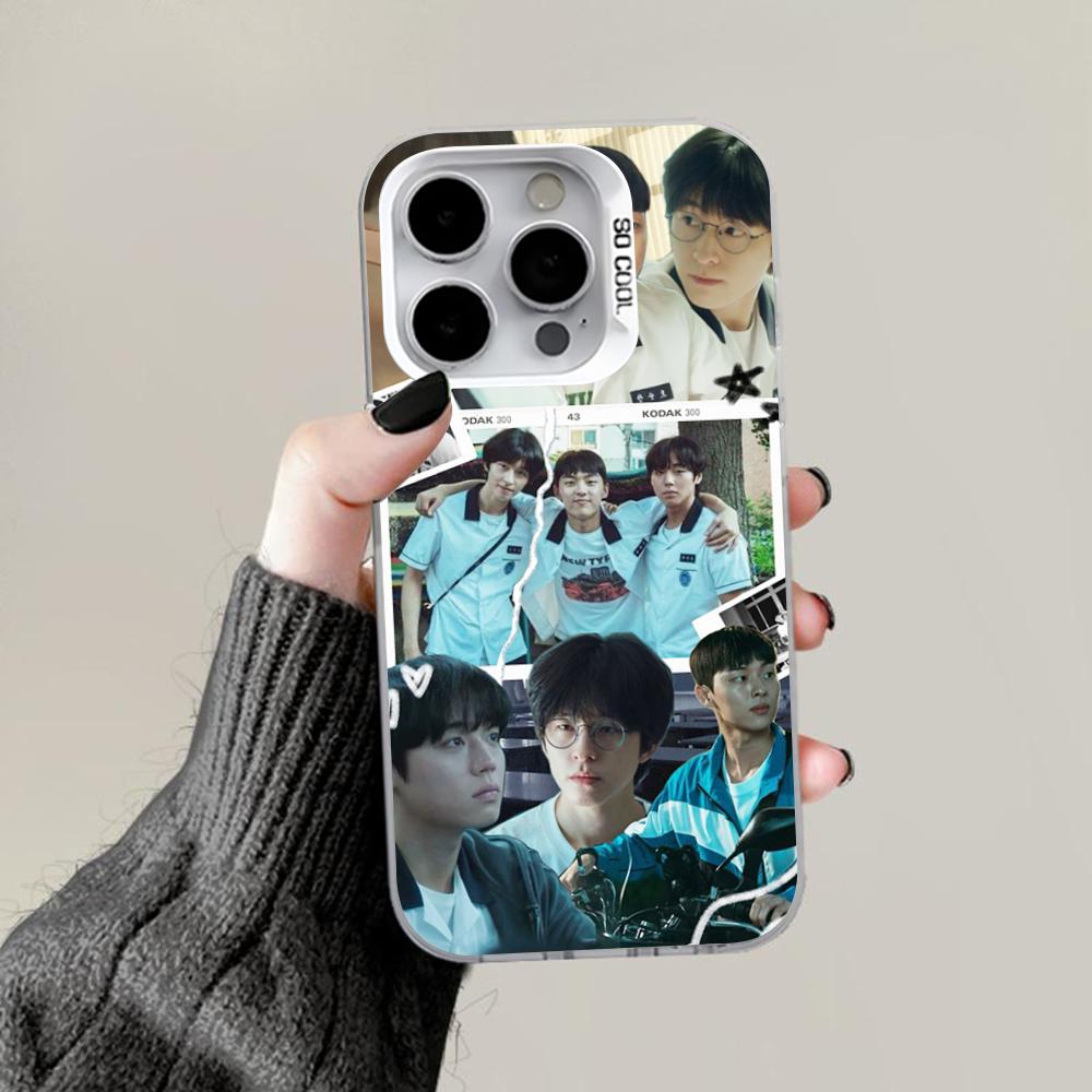Weak Hero Korea Series Phone Case For iPhone 16,15,14,13,12,11,Pro,Max,Plus,Mini,XS,SE Anti Fall Gray Silver Matte Hard Bumper