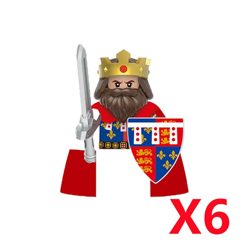 Medieval Soldier Knight Figure MOC Building Block Green Dragon Castle Infantry Orcs Pirate Roman Cavalry Weapons Toys Gifts D122