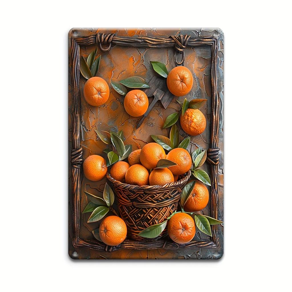 Vintage  Vegetables and Fruits Metal Tin Sign Plaque Decorative Plates for Farm Club Man Cave Bar Home Hotel Cafe Wall Decor