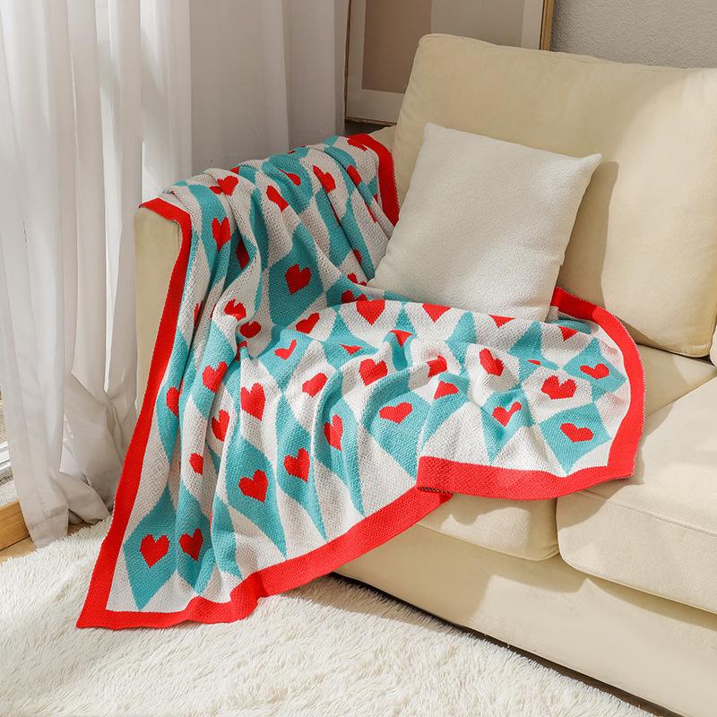 

Boho Breeze Acrylic Throw Blanket Decorative Sofa Cover Blanket Thick Winter Small Bed Tail Throw Blanket Cozy Home Nap Blanket 110*130CM