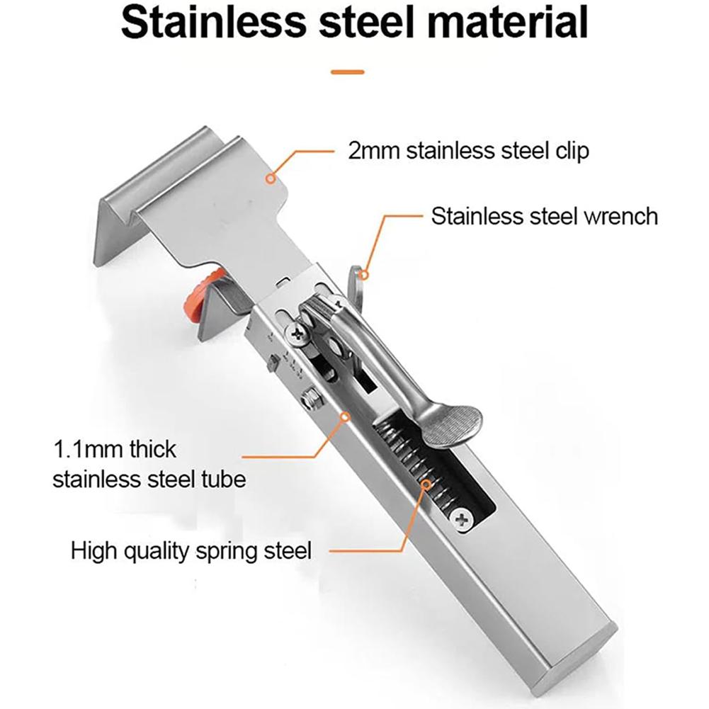 Adjustable Drawer Fixing Clamp Stainless Steel Drawer Front Mounting Clip Woodworking Clamp for Drawer Front Panel Installation