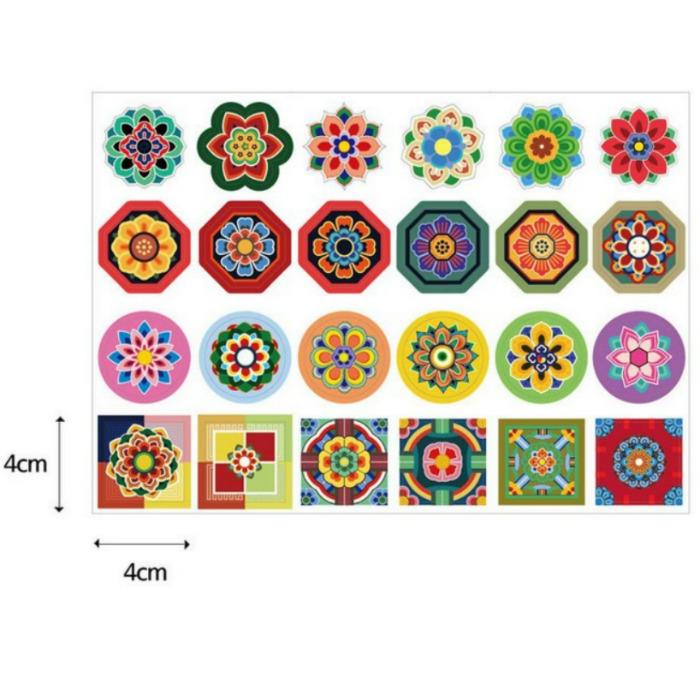Traditional Korean Pattern Sticker – DIY Decoration Materials