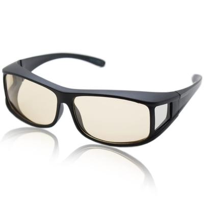 Sonnenbrille Überbrille Polarisiert Überbrille Polarisiert Hergestellt in Japan Helle Farbe Nachtfahrten Nacht-Bikerbrille Sportfahrten UV-Schutz Blaulicht