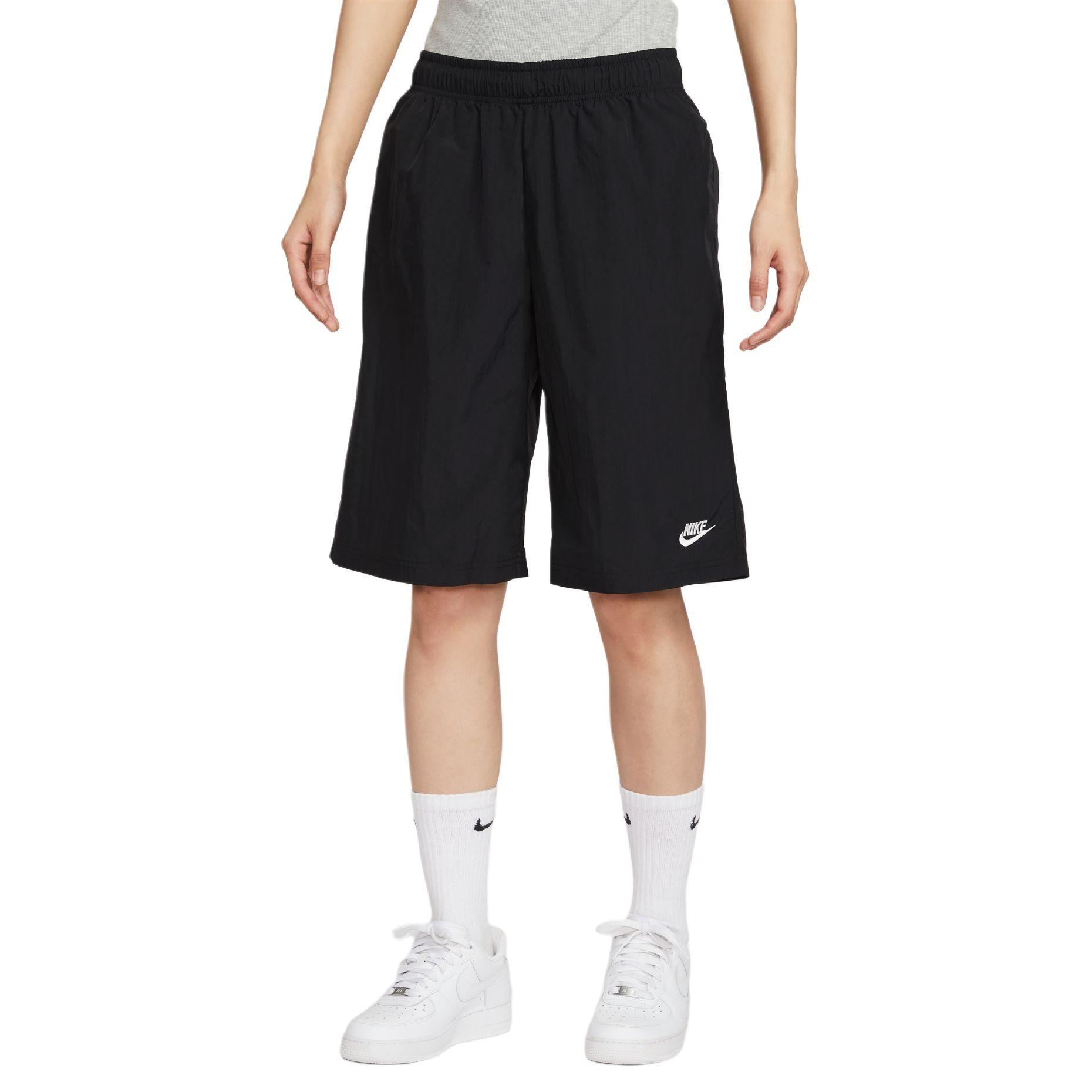 (WMNS) Nike Sportswear Mid-Rise Loose Knee-Length Shorts  Black Sail  Women s IH8465-010 S