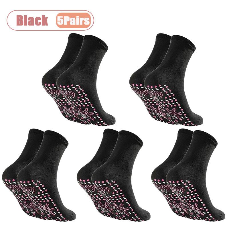 Winter Thermal Tourmaline Energy Socks Self Heating Massage Mid Calf Socks for Men and Women Breathable Anti Slip Warm