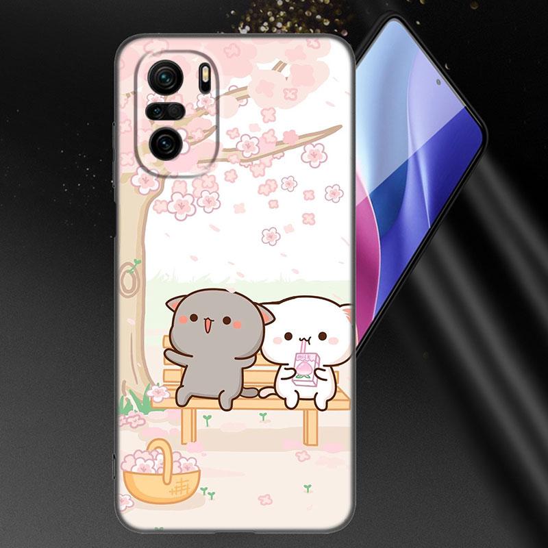 Funny Cartoon Cat Phone Case For Xiaomi Mi POCO X3 NFC GT M4 M3 12 11T 10T Pro A3 11 Lite NE 5G 12X 11i F3 Soft TPU Black Cover