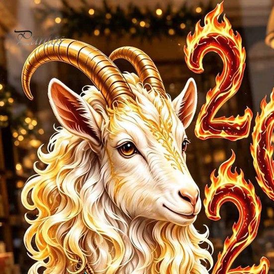 Auspicious 2027 Year of Sheep Decor Goat Window Cling, Golden?White Zodiac Static Glass New Decal Sticker, Lunar Spring Festival for Home
