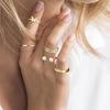 22-Piece Set Personalized Exaggerated Twisted Wave Love Pattern Women's Joint Ring