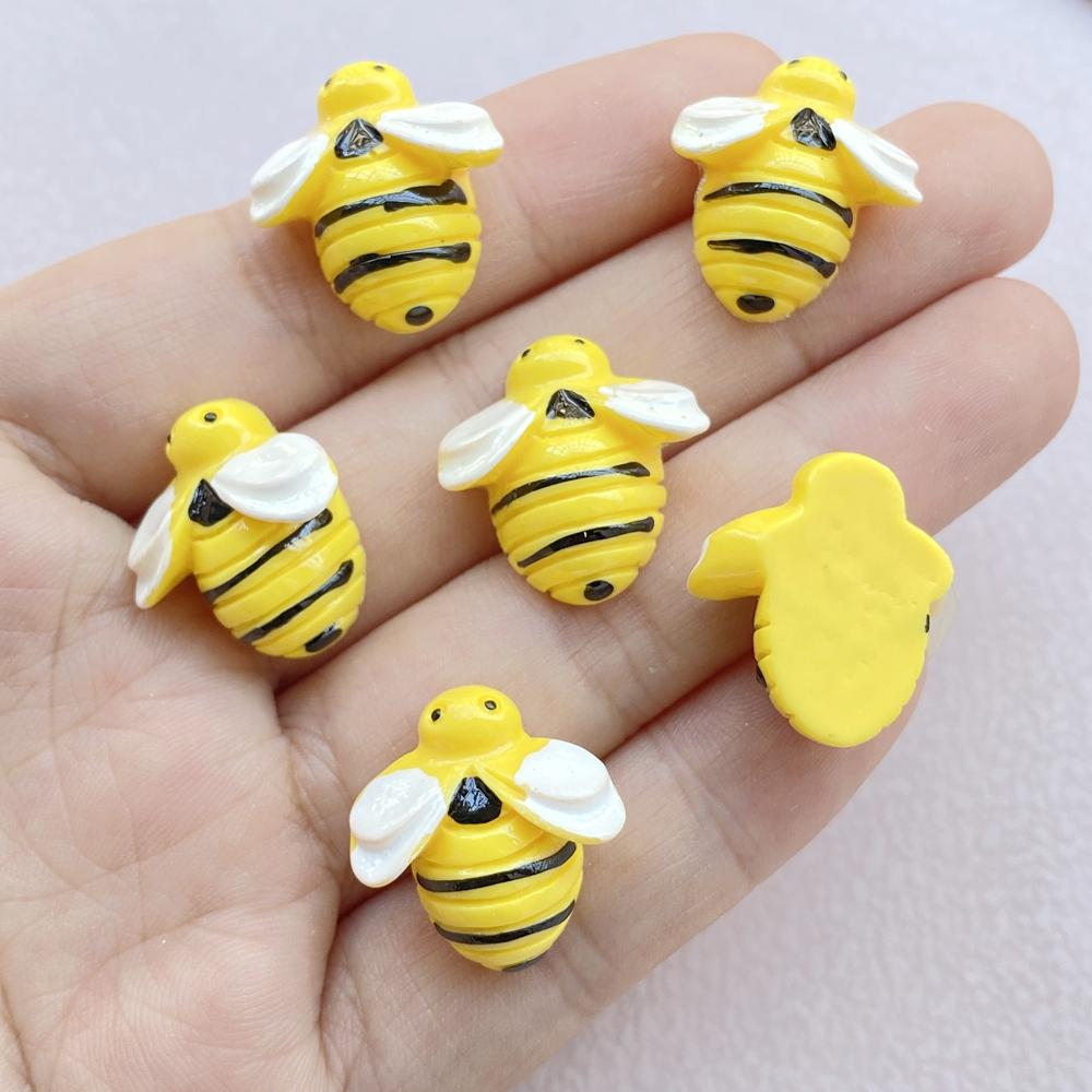10Pcs New Cute Resin Cartoon Bee Series Flat Back Scrapbooking DIY Jewelry Craft Decoration Accessories