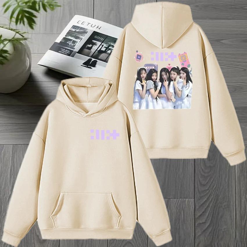 2026 Korea ILLIT Kpop Band New Album Double Sided Graphics Hoodies Unisex Trend Y2k pullover Men women Fleece Casual Sweatshirt