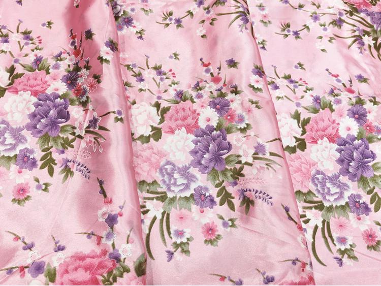 

«Ткань ципао с принтом из атласного шелка и лента для головного убора»