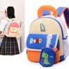 Kids Cartoon Oxford Fabric School Bag With Animal Prints For Toddlers And Preschoolers
