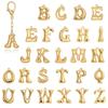 Gold Bubble Initial Keychain Letter Bag Charm for Women DIY Alphabet Purses Handbag Pendant School Backpack Gift Key Accessories