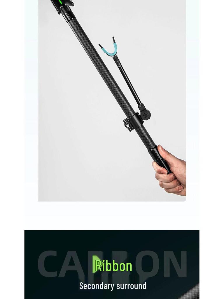 Ultra-Light Carbon Fiber Rod Holder with Ground Stake for Fishing Box