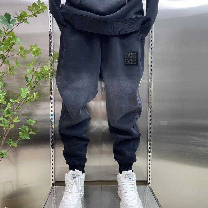 Men's Gradient Hoodie Set: Trendy Autumn/Winter Casual Slim-Fit Cotton Top