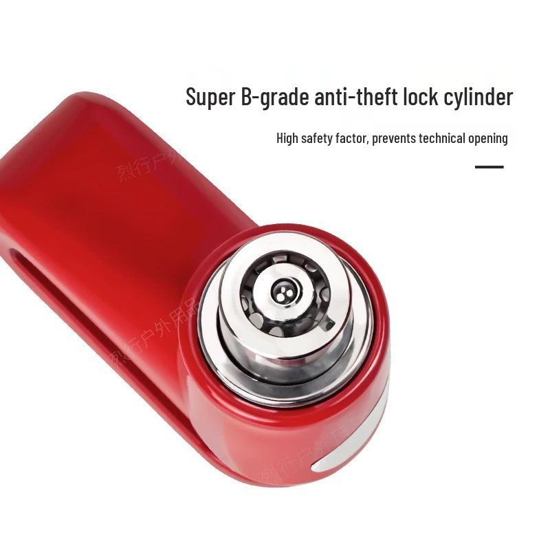Universal Disc Brake Anti-theft Lock for Motorcycles & Bicycles with Forged Alloy Steel & Copper Lock Cylinder