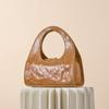Retro Leder Handtasche Damen Pendeln Kleine Tasche Damen Baum Creme Oberleder Pflanzlich gegerbtes Rindsleder Abendessen Crossbody Schulter