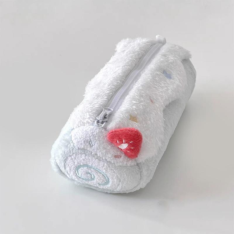 

1Pcs Cute Cake Cosmetics Bag Swiss Roll Plush Pencil Case Kawaii Large Capacity Stationery Organizer School Girls Gift A3