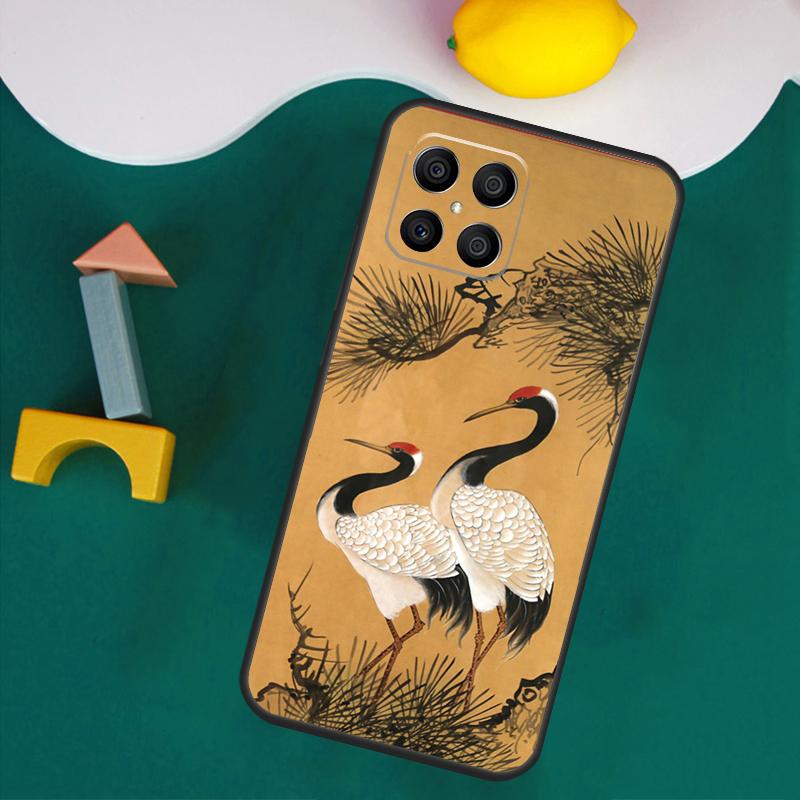 Red-crowned Crane Bird Case For Honor 200 Lite 50 70 90 X9a X8a X8 X9 X8b X9c X9b Honor Magic 5 6 Pro 7 Lite Cover