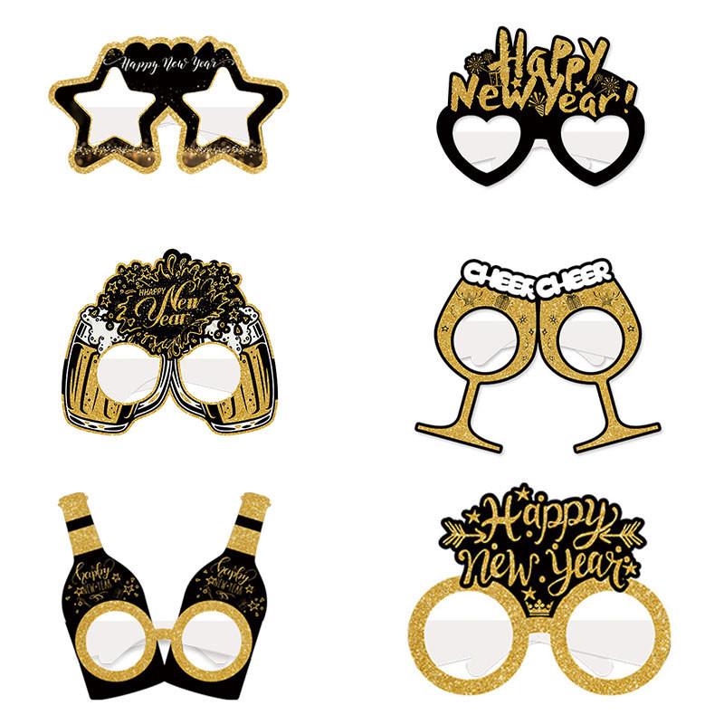 

New Year Party 3d Paper Glasses Hat Photo Prop For Festive Decorations Style C