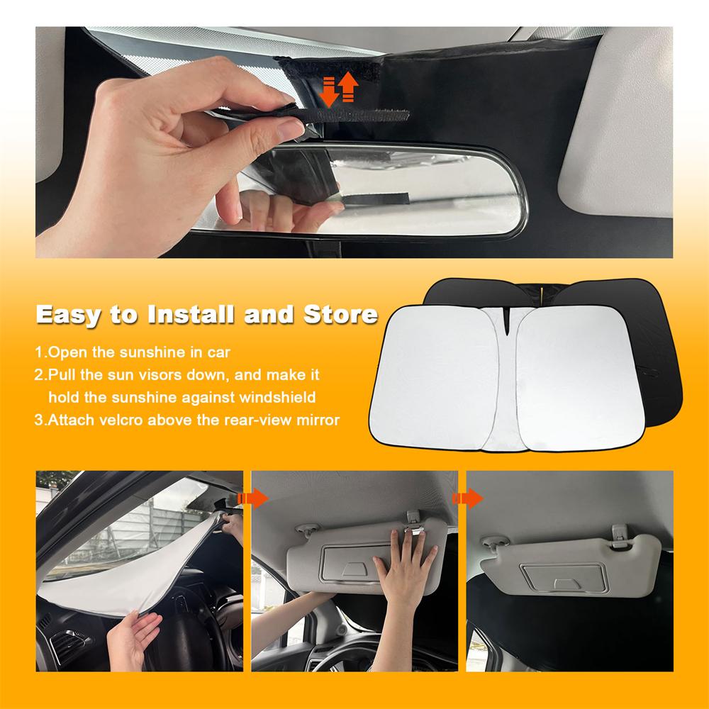 For Hyundai Santa Fe 2019 2020 2025 2025 2025 Car Windshield Sun Shade Reflective UV Shield Cover Visor Protector Accessories