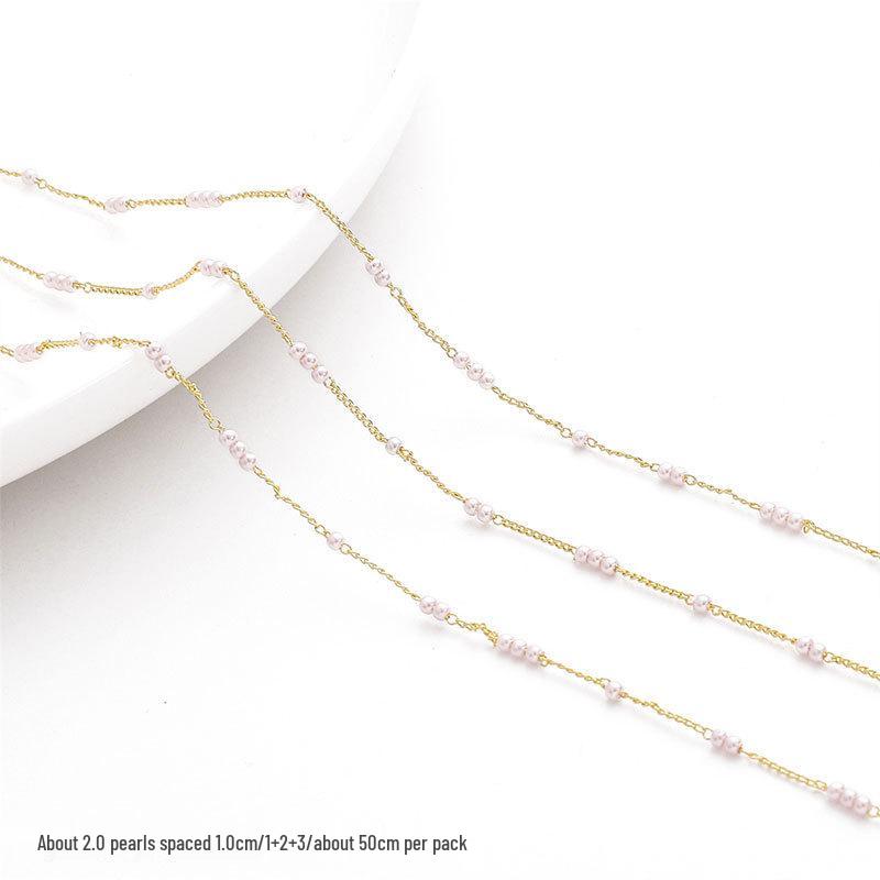 

Цепочка из 14-каратного золота с жемчугом, не меняющая цвет, для изготовления украшений своими руками – удлинитель для ожерелья и браслета