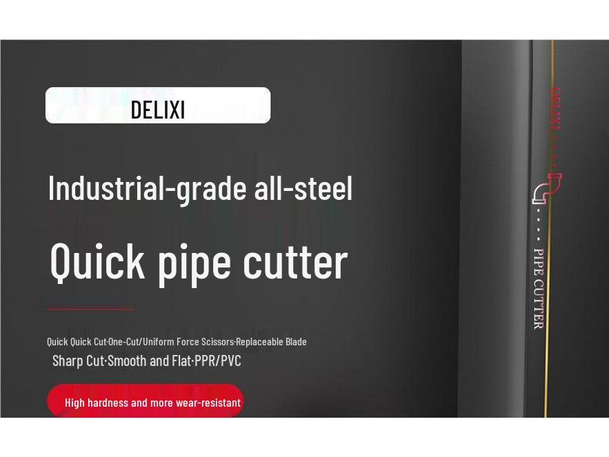 Delixi PPR/PVC Alloy Pipe Cutter: Professional, Labor-Saving, Quick-Cut with Sharp Blade