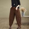 Corduroy Lantern Pants Women's Loose Casual Harem Pants Female Casual High Waist Loose Trousers Female 2025 Autumn