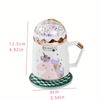 Unicorn Mug Creative Ceramic Coffee Cup Tea Cup Milk Breakfast Cup with Lid