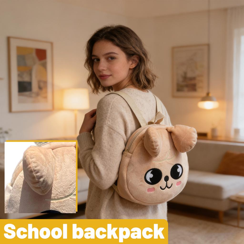 Cute Design Backpack, Plush Small Backpack, Student Backpack