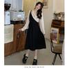 Early autumn new temperament fake two-piece suit dress women's large size light and mature style high-end skirt