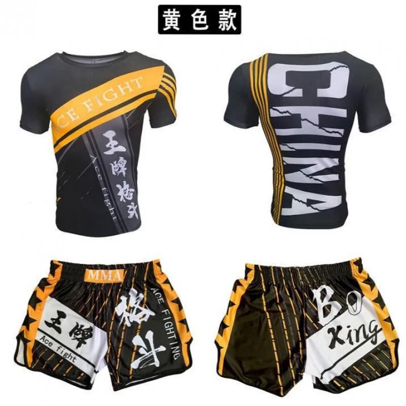Men Quick Dry Breathable Cycling Jersey Set Short Sleeve Training Suit Gym Workout Riding