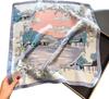 Fashion 100% Real Silk Headscarf Square Scarf For Women Shawl Foulard Hijab Headband Wrap Bandana Neck  Bufanda Echarpe